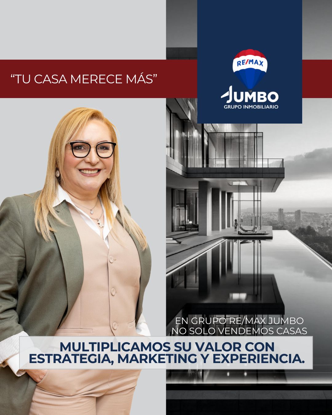 Fotografía de Eliza Román, agente inmobiliario de RE/MAX Jumbo, especialista en venta de viviendas